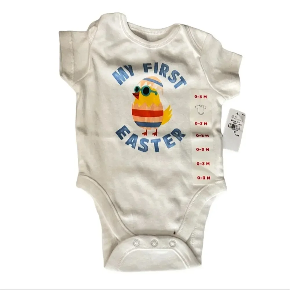 Old Navy Baby Graphic  My First Easter Onesie Sz 0-3 M